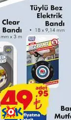 BOSS TAPE TÜYLÜ BEZ ELEKTRİK BANDI 18X9,14 MM BOSS TAPE TÜYLÜ BEZ ELEKTRİK BANDI 18X9,14 MM